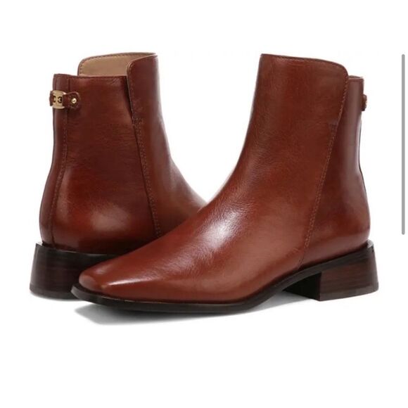 Sam Edelman Thatcher Square Toe Ankle Boots in Chocolate Brown, 7.5 NIB - Picture 3 of 16
